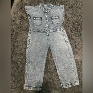 Girl Denim Jumpsuit